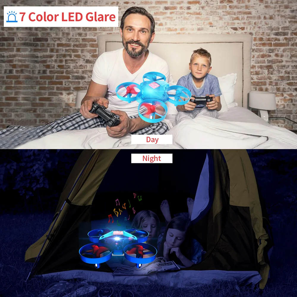 Kids rc Toys Music Mini Altitude Hold Headless Mode 8mins Flight Time 2.4G RC Drone quadcopter RTF RC Helicopter For kid gift