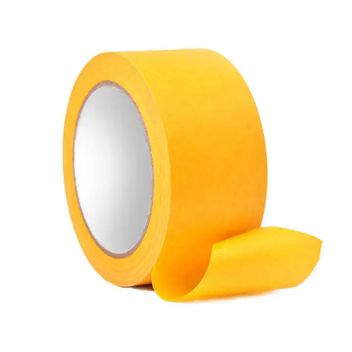 3/4inch Painter Tape Yellow No Residue Crepe Paper Masking Tape Uv Resistance Automatic Painters Tape For Striped Wall