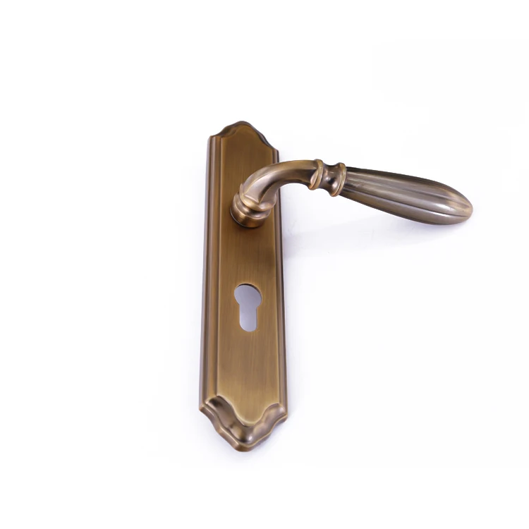 Brass panel interior door handle funiture lock handle mortise door lock