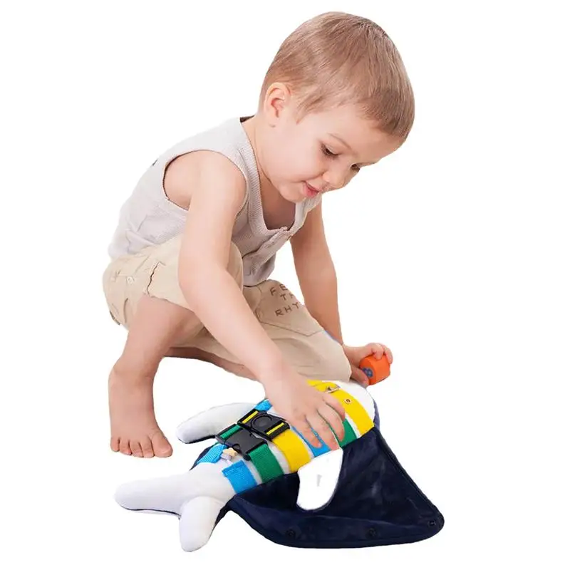 Wholesale 3D Cartoon Newborn Toddler Hands-on Training Puzzle Toys Cute Unicorn Whale Zipper Botton Plush Dolls