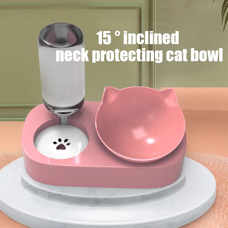 High Quality Pet Bowl Wholesale Dual Use Feeding Bowl Automatic Drinking Fountain Cat Dog Food Bowl