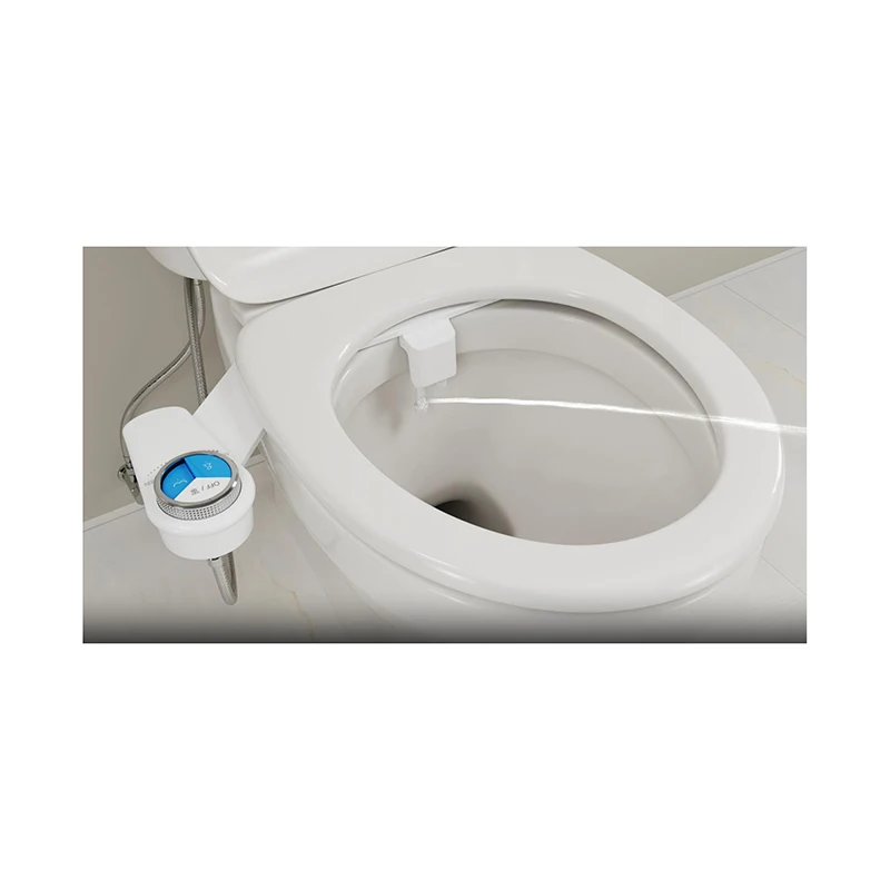New Small Size Elegant Pressure Controls Button Self Clean Dual Nozzles Water Sprayer Non Electric Toilet Bidet Attachment