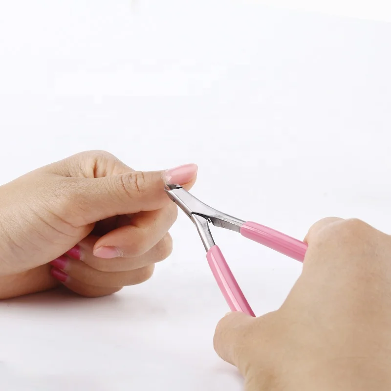 Lidan Professional Manicure Tools Stainless Steel Pink Handle Dead Skin Remover Cuticle Nail Clipper / Nail Nipper/Nail Cutter