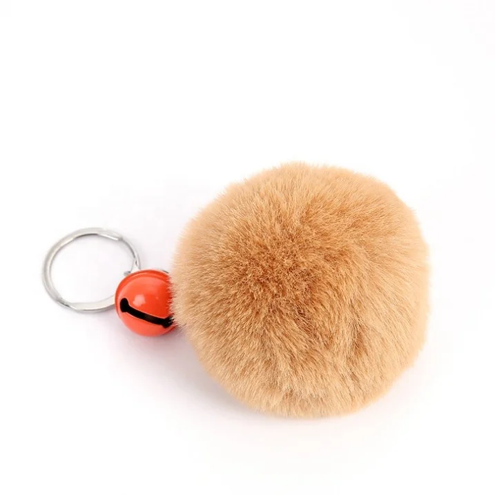 Beautiful Heart Shaped Pom Pom Balls Keyring For Sale
