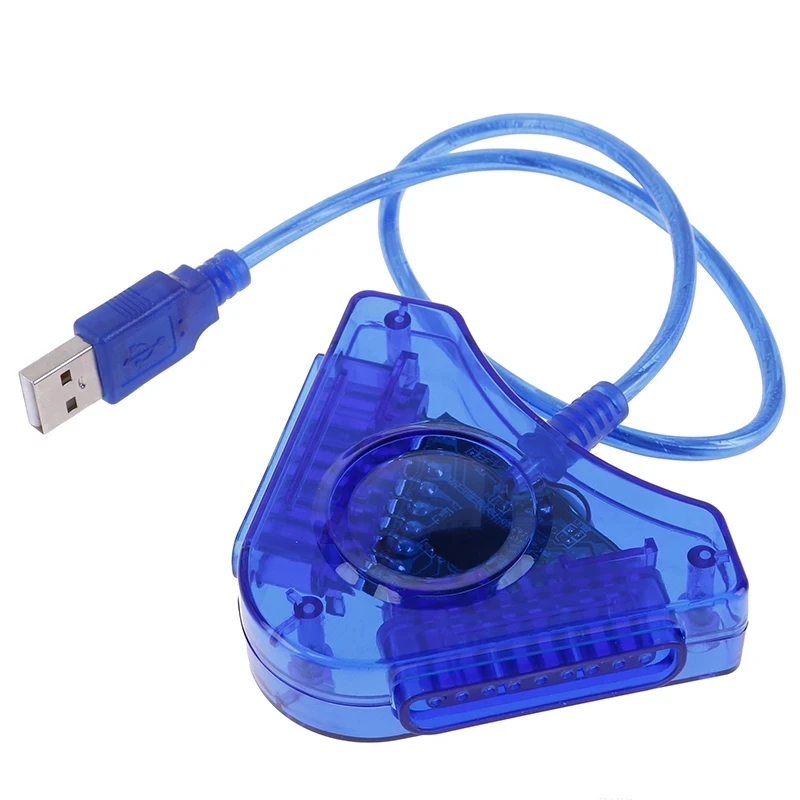 Game USB Dual Player Converter Adapter Cable For PS2 Attractive Dual Playstation 2 PC USB Game Controller With CD Driver