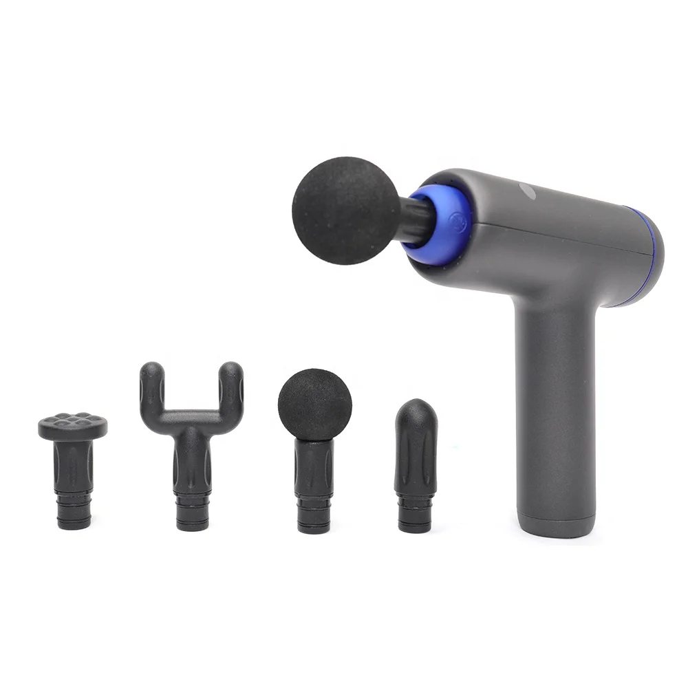 2021 Low price brushless percussion massage gun with handheld hand held double head foldable 16mm 7speeds mini triangle massager