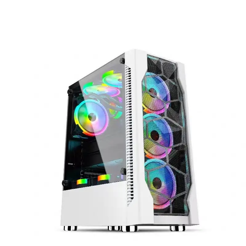 2023 Hot Sale Factory OEM Custom Computer PC Case Gaming ATX Cases & Towers Tempered Glass Cabinet With RGB Fan For Desktop Game