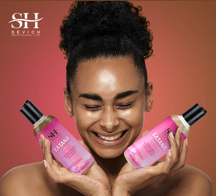 Private Label Hair Darkening Shampoo For Loss Hair Sulphate Free Natural Batana Oil Hair Care Shampoo And Conditioner Set