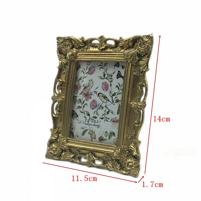 Золотая полимерная фоторамка 2,5x3,5 дюйма