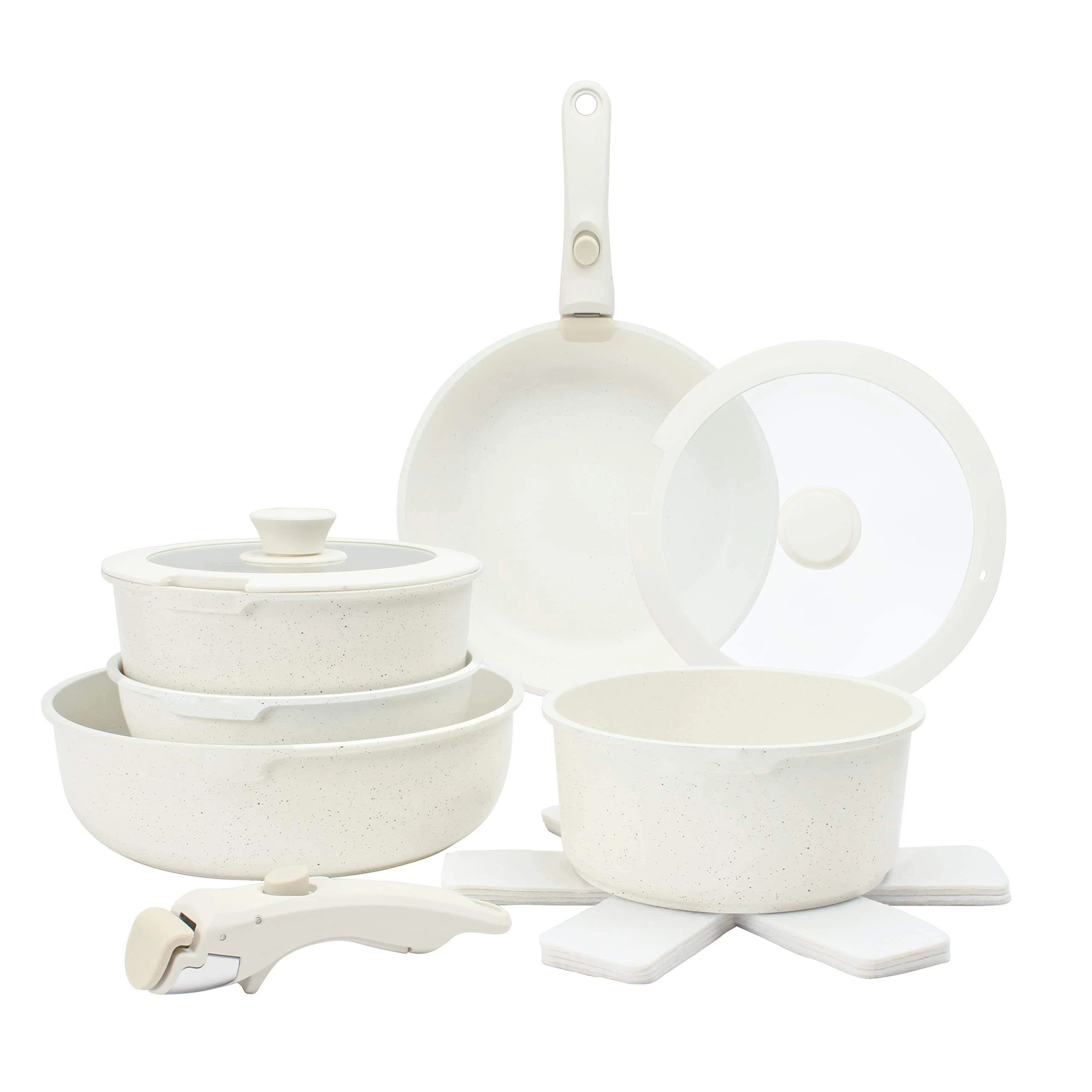 Kitchen 13 Piece Pots And Pans Set Oven Safe Nonstick Kitchen Cookware With Removable Handle