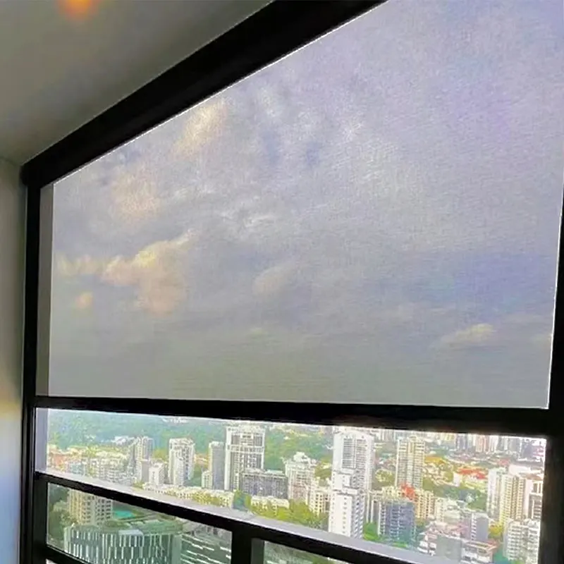 Outdoor Garden Balcony Electric Waterproof Roller Shutter Windproof Industrial Sunscreen Blackout Motorized Patio Roller Blinds