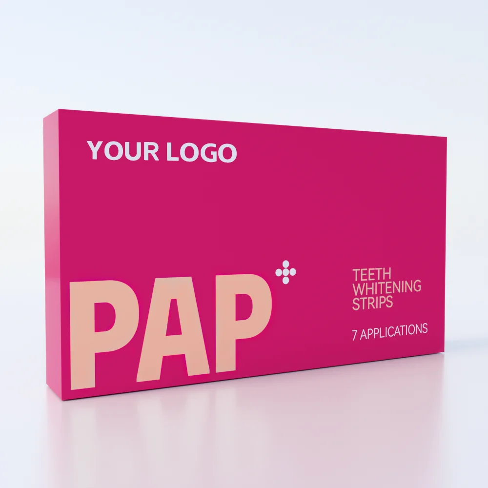 Private Label Pap V34 Purple Non Sensitive Teeth Whitening Strips Home Use Dental White Strips For Teeth Whitening