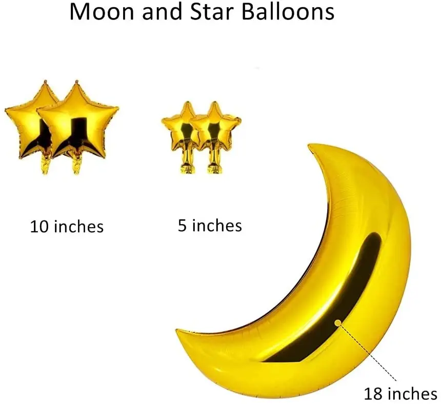 Macaron Blue Mint Green Balloon Garland Kit Star Moon Foil Balloons Arch Kit For Birthday Party