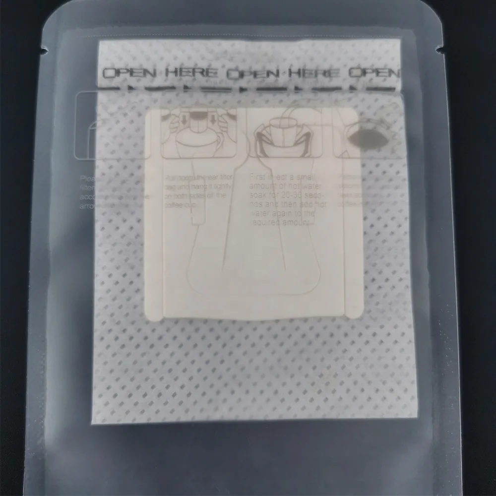 stock portable disposable customized home office beans hanging ear drip printed sachet plastique coffee filter packaging bag