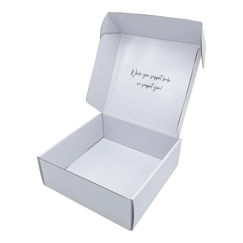 Custom Logo Luxury White Paper Mailing Packaging Boxes Corrugated Cardboard Carton Shipping Mailer Boxes