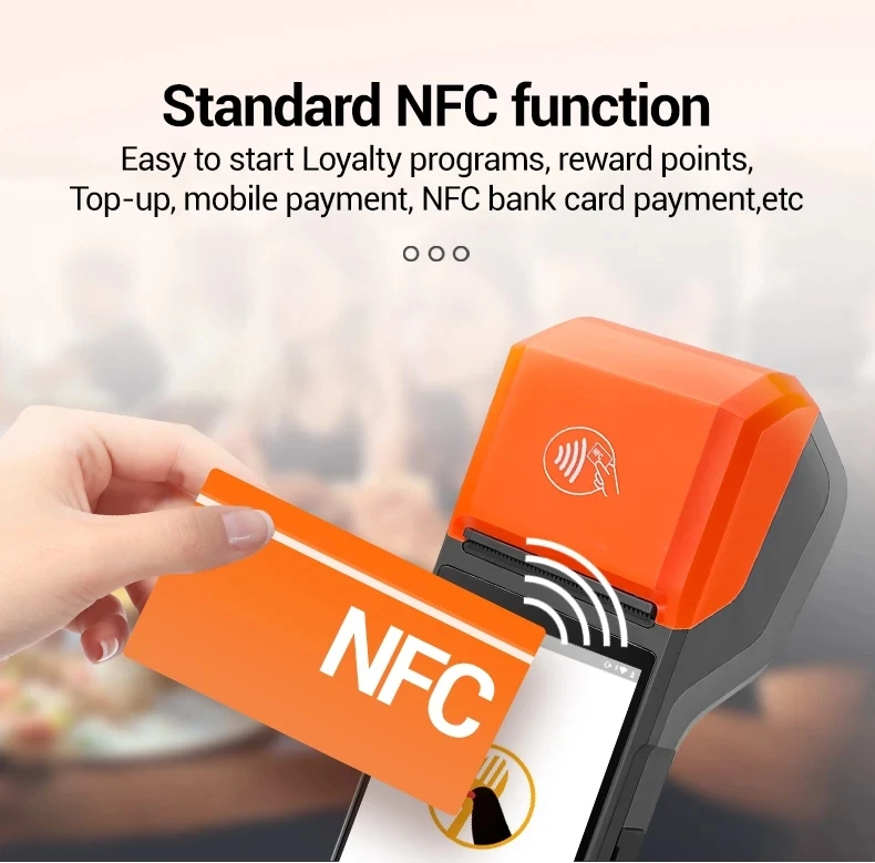 Android 13 5.5 2+16GB WIFI BT 3G 4G nfc payment touch screen smart handheld cash register mobile pos systems for retail shop