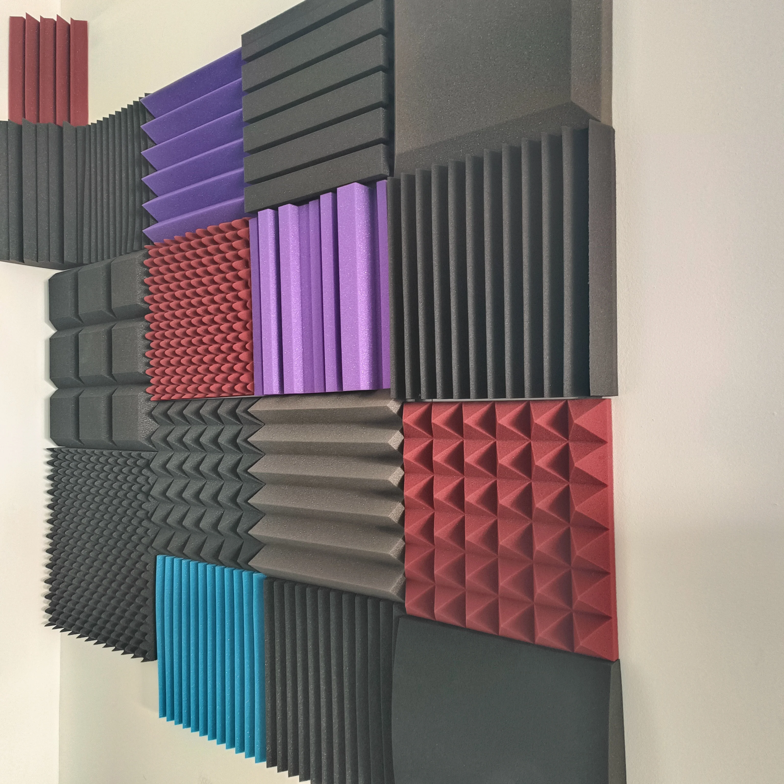 bass trap wall wedges sound-absorbing panels Modern bass trap wall wedges Customizable acoustic foam panels