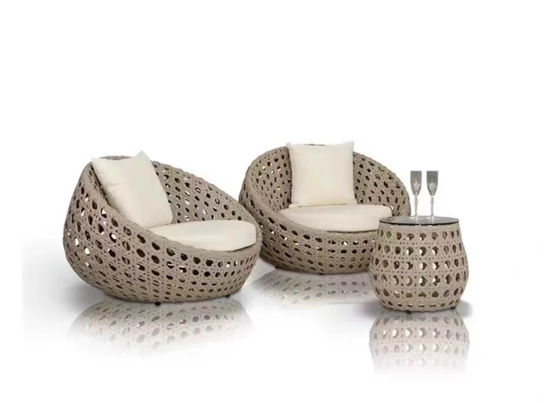 Patio outdoor  furniture Garden set plastic Resin Rattan Leisure Garden Sofa set