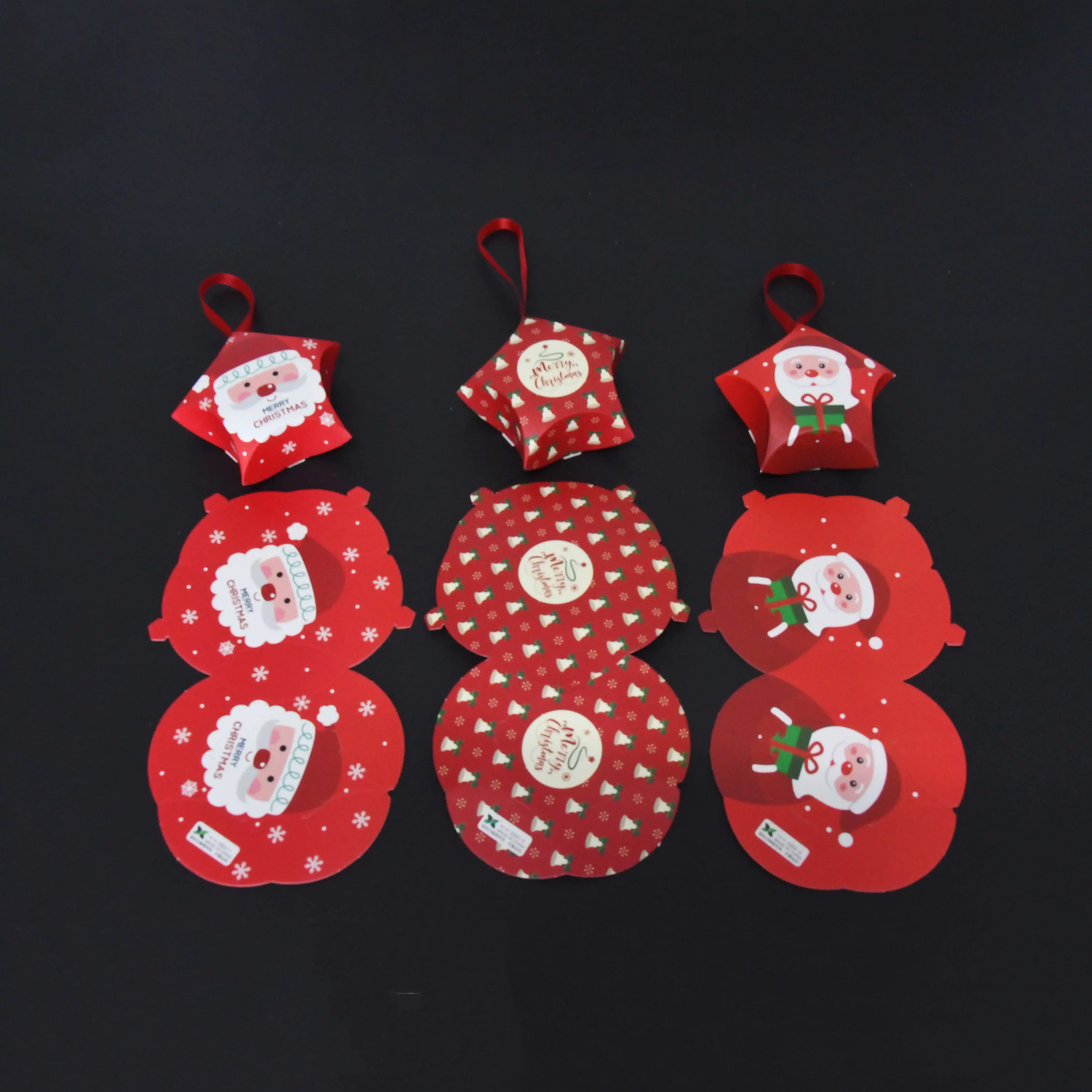 Star Shaped Decorative Tin Christmas Day Round Metal Food Grade Christmas Box Card Storage Rectangular Metal Gift Box Custom Box