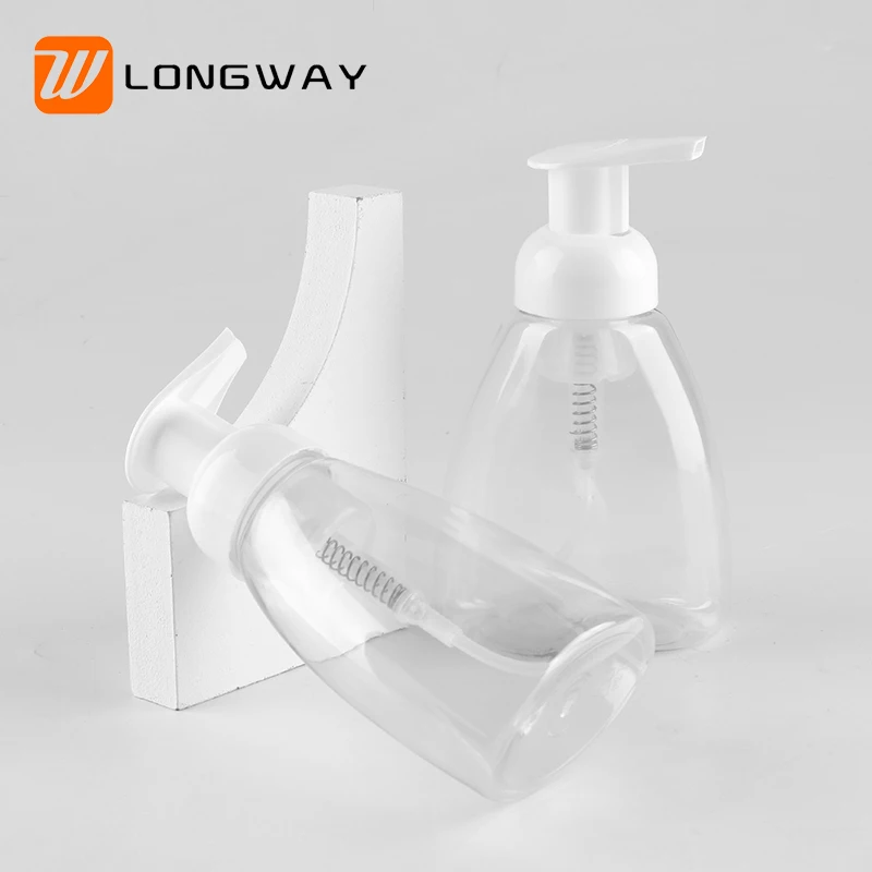 Plastic foam pump bottle 250/300ml suitable for shampoo shower gel liquid soap bottle cosmetic packaging