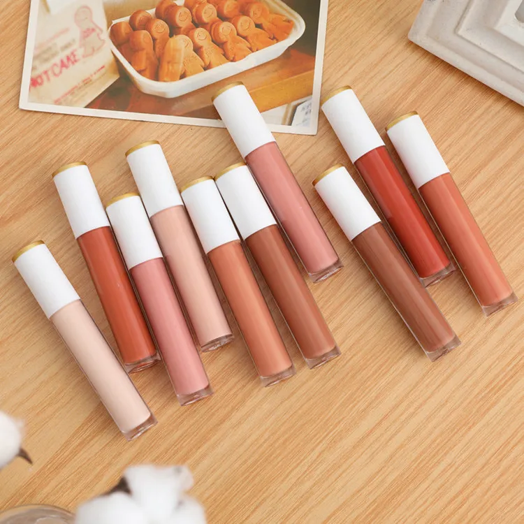 
2021 New Style Hot Selling Shiny Clear Waterprroof Vegan Nude Lip Gloss Vendor With Private Label 