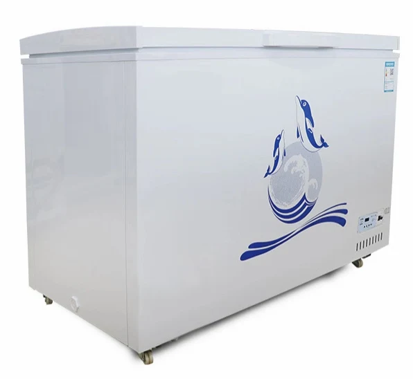 Работающий на постоянном токе от солнечных батарей 186L груди freezer-12V 24V DC или 220 В переменного