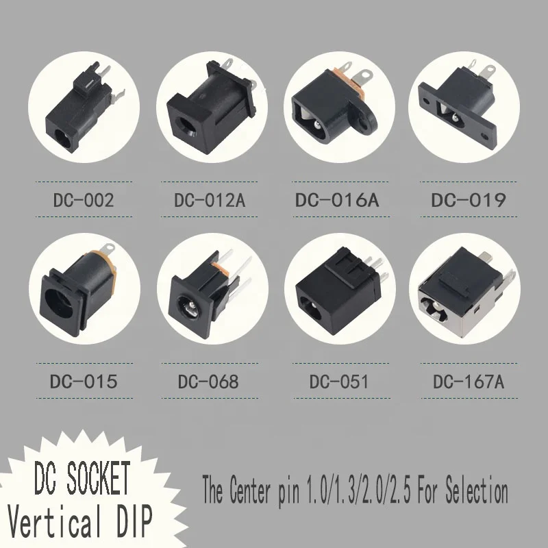 Wintai-tech DC-022 5.5 2.1 mm dc jack 12v power connector types dc power socket