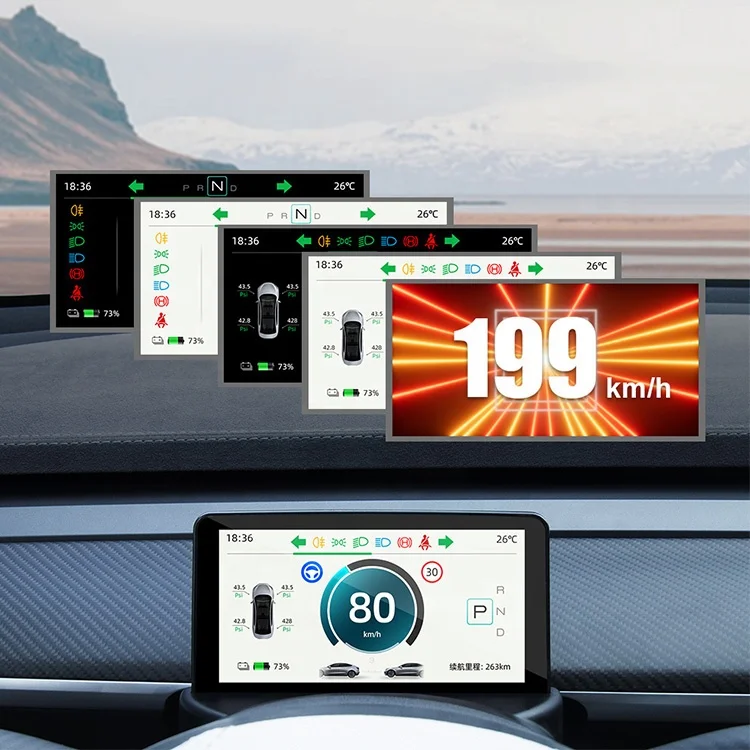 Creease высокой четкости 5 16 дюймов приборная панель мини-экран для Tesla Model 3 Y