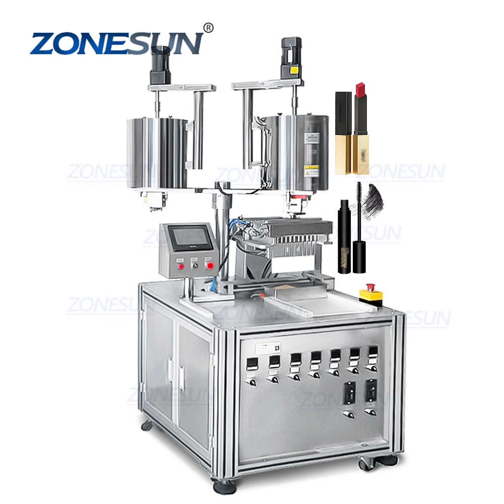 ZONESUN ZS-GTL12 автоматический поршневой насос косметический 12 отверстия для макияжа Бальзам губ Губная помада отопительной трубой смешивания машина