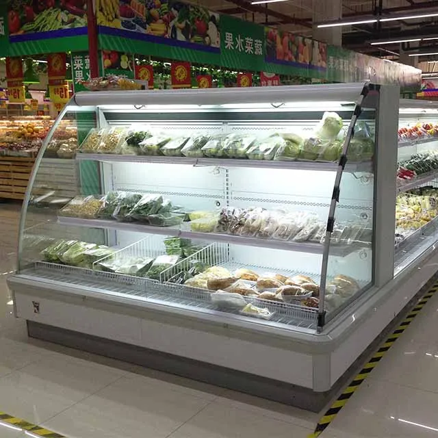 Hot selling Supermarket Refrigerators and Freezers Upright Commercial Display Chiller for Fruit and Vegetable