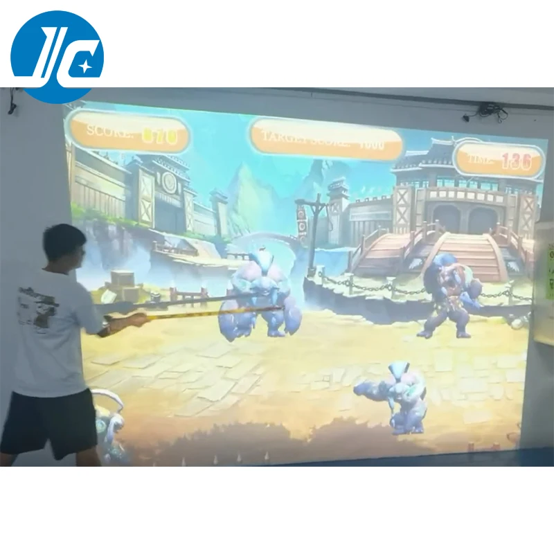 Indoor Interactive Wall Balling Projection Interactive Ball Hitting Projector Immersive Interactive Wall Projection