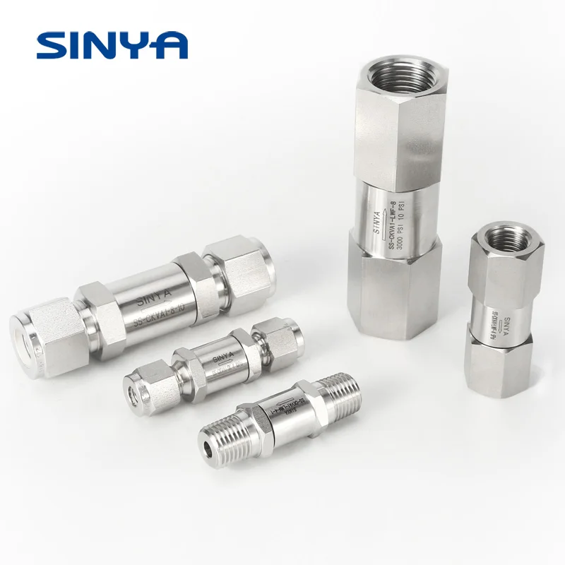 
Compression High Pressure Cracking 1/3 1 3 psi 3000 PSI 6000 PSI Double Ferrule Non Return Instrument Check Valves 