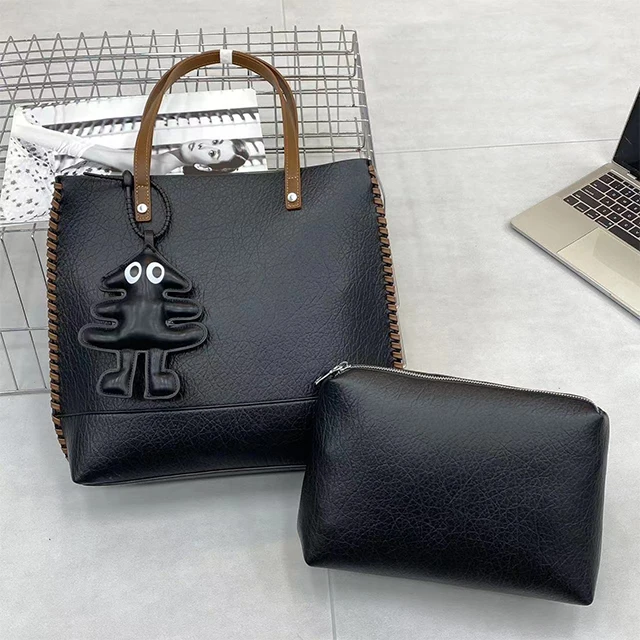 Fashionable Women PU leather handbags Large Capacity Mommy Handbags Women Bags and Pures 2 PCS