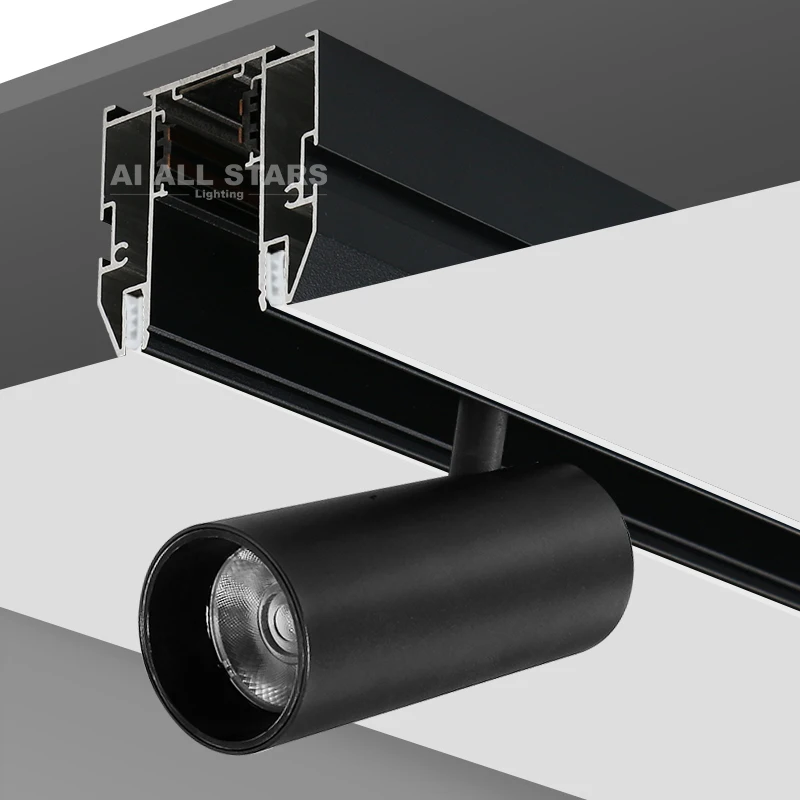 48V Magnetic Track Light Tuya Zigbee Smart Control Dimmable Magnetic Track Lights System Rail Track For Stretch Ceiling Profile