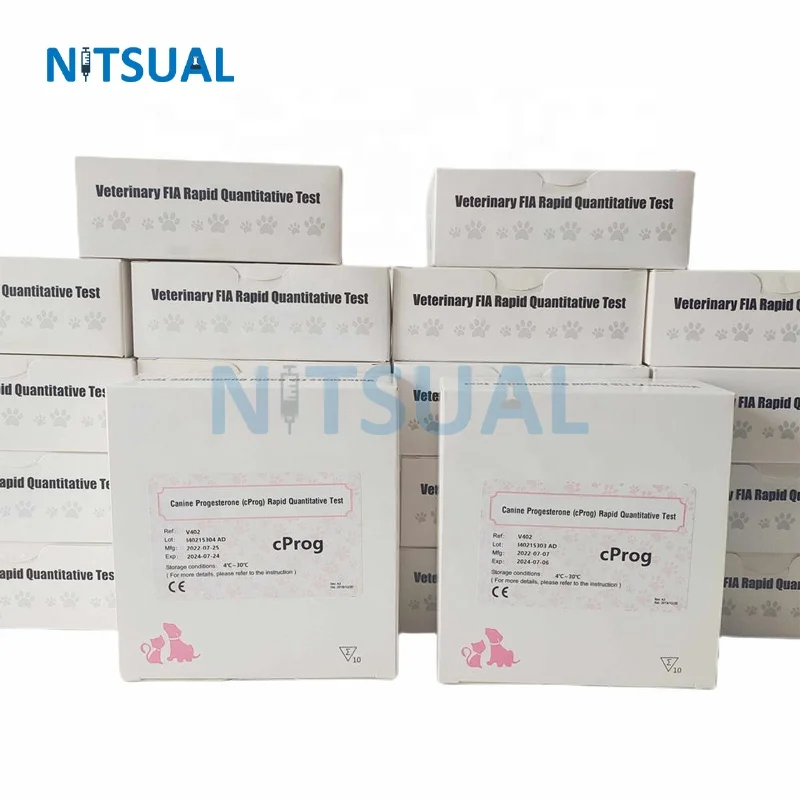 Veterinary Progesterone Test Dog Machine Canine Progesterone (cProg) FIA Rapid Quantitative Test Fine Vet Care