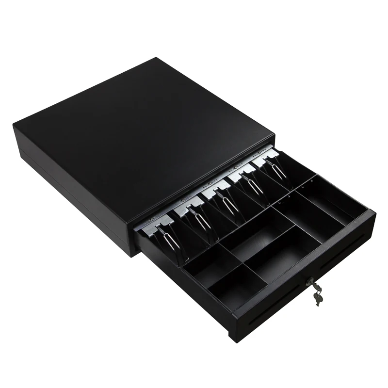 GSAN Big Cash Drawer 410mm Metal 7 Bill 4 Coin Tray Cash Box Money Drawer With Key Lock