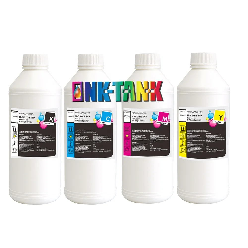 INK-TANK 250ml 500ml 1000ml High-End Compatible Premium Color Refill Inkjet Dye Ink For HP Printer