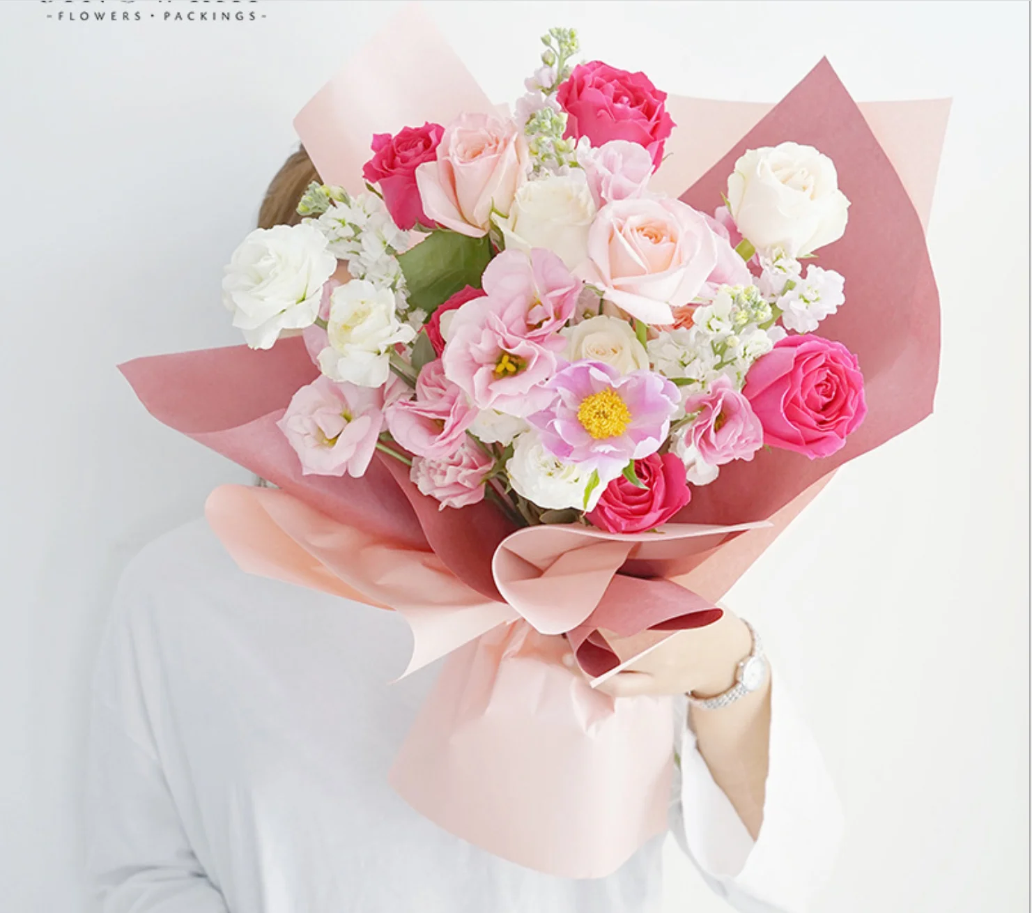 
B1-13 Wholesale Fashionable style flower paper series Fenghua series Floral Wrapping Paper Flower Shop Bouquet wrapping paper 