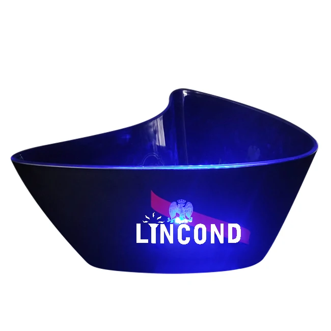 
Lincond LD-B333L BSCI beer whisky vodka brandy rum night club ice bucket led light plastic LED ice bucket 