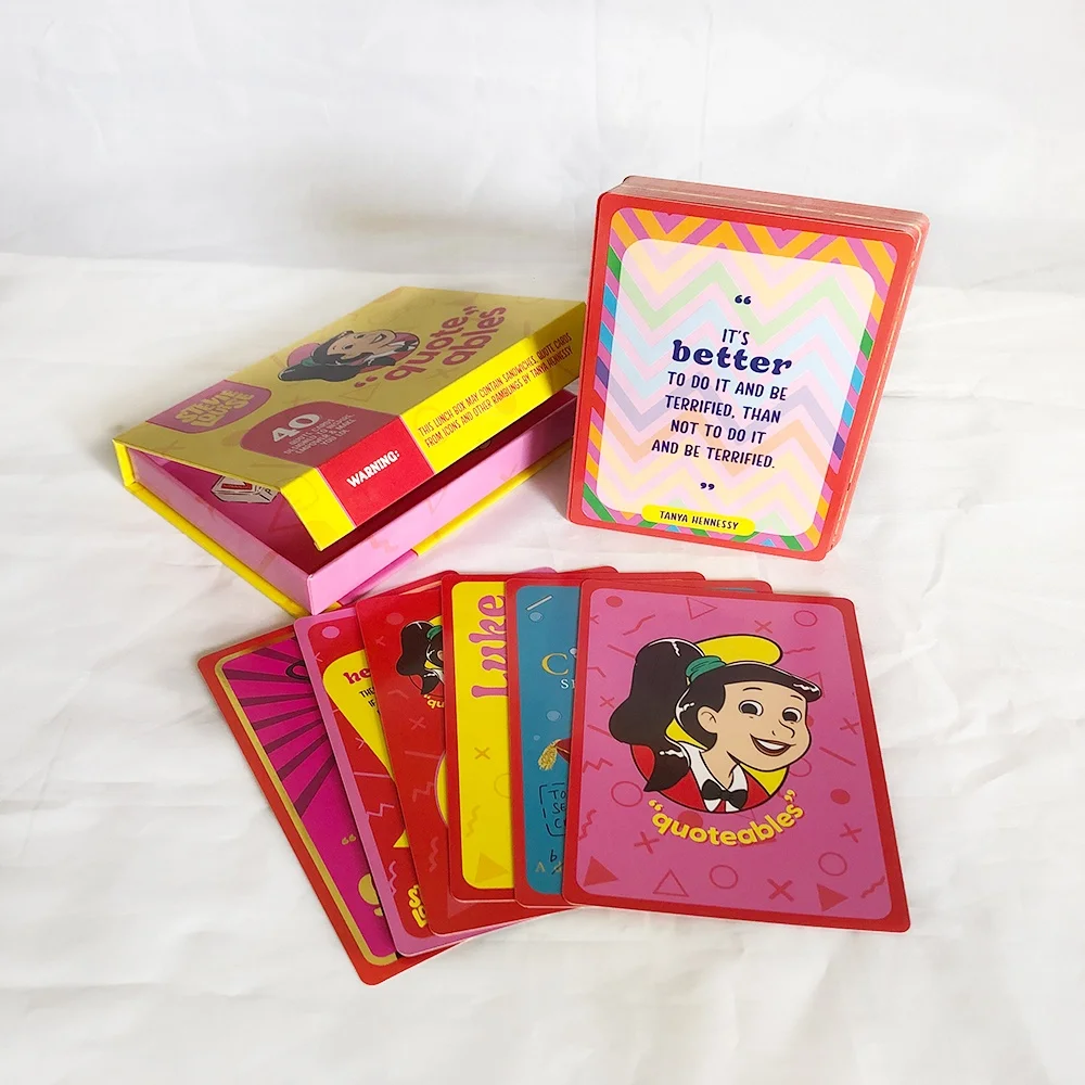 Card Game With Box Manufacturer Custom Popular Memory Plastic Game Card Printing For Kids
