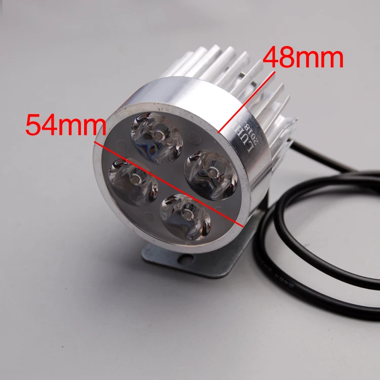 Electric vehicle headlight LED spotlight 12V48V60V72V modified motorcycle 4 beads 6 beads12W -45w external light