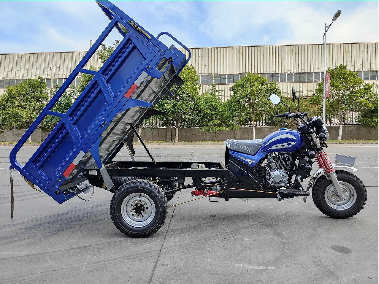 Cost-effective  150cc Motorcycle Tricycle 3 Wheel Cargo for Adult Spring Steel Box Frame Engine Plate Cheap OEM ODM Tricycle
