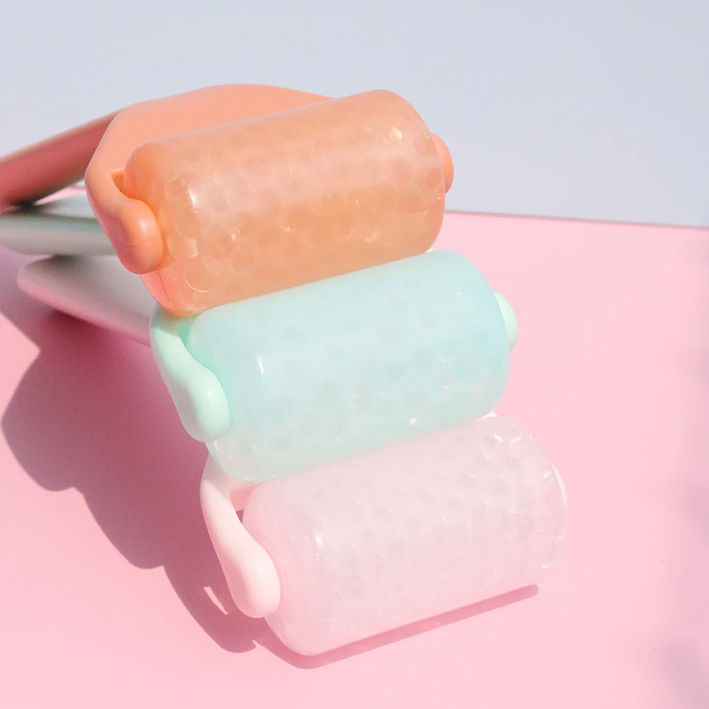 Wholesale Home Use Derma Roller System Handheld Facial Massager Ice Roller Silicone Beauty tool