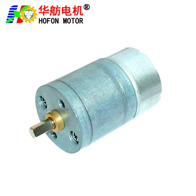 Hofon 25mm 300 DC 6V 12V 24V Mini small permanent magnet electric brush servo Electric 12 volt gear Motor With Gearbox