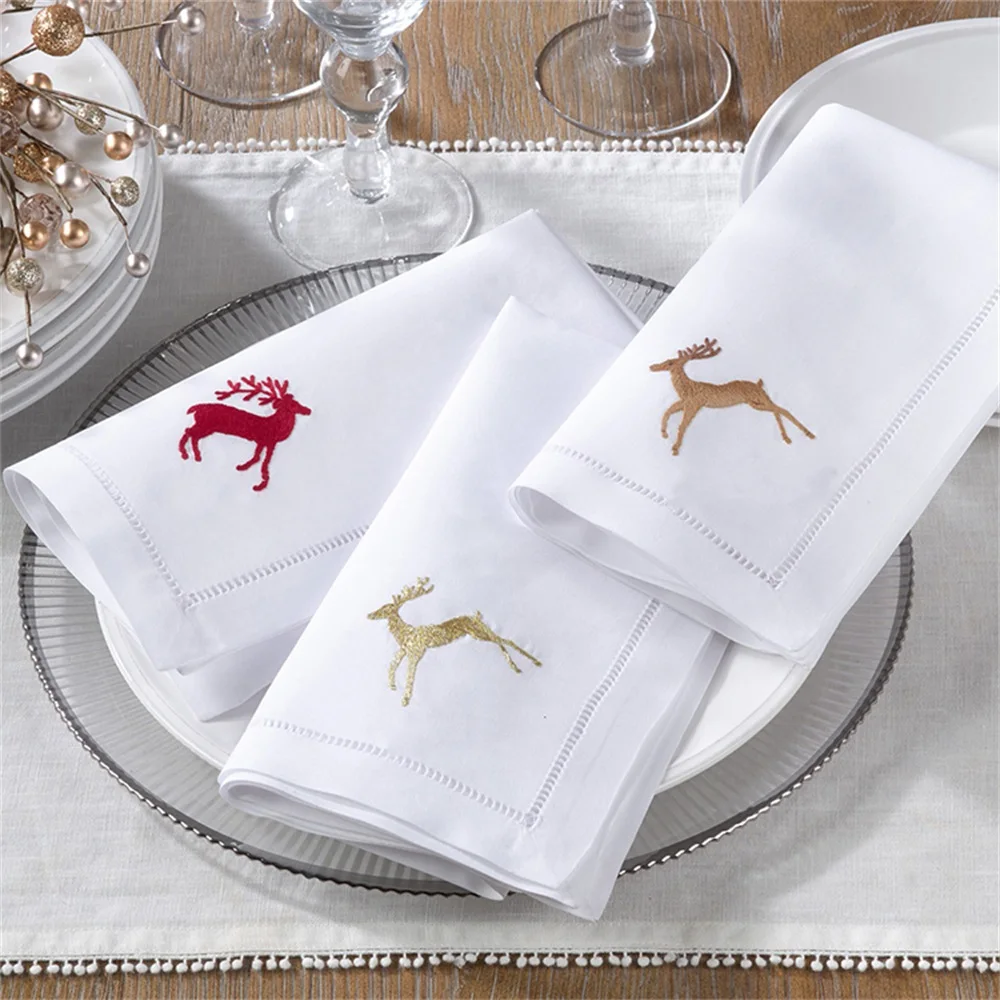 Factory cheap 100% polyester christmas embroidered lace table tablecloth