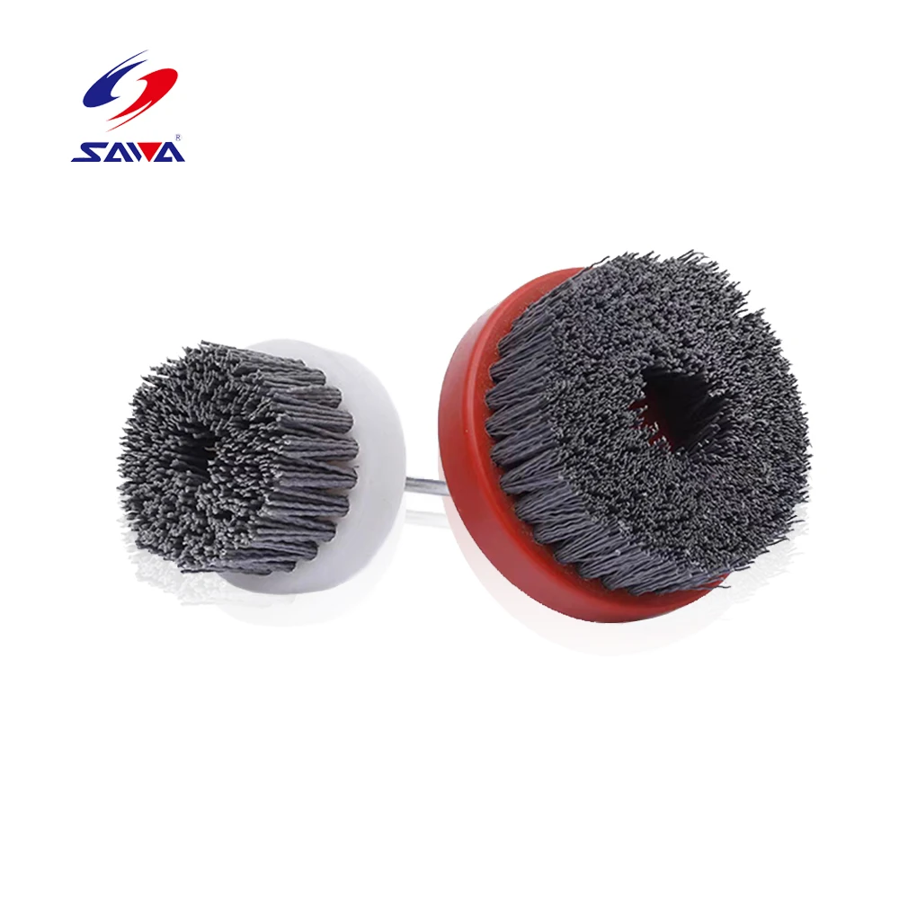 Industrial 60MM Custom Silicon Carbide Brush Polishing Tools For Granite Marble Floor Steel Wood