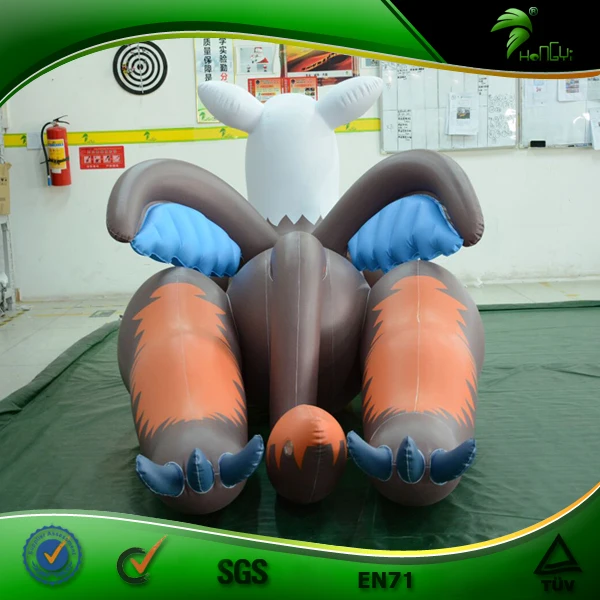 2.5m long Hongyi Inflatable Gryphon Custom Inflatable Brown Eagle With SPH
