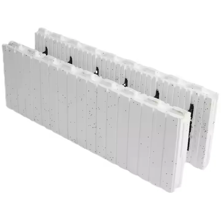 Concrete pouring of EPS foam slab for ICF wall structure icf foam block