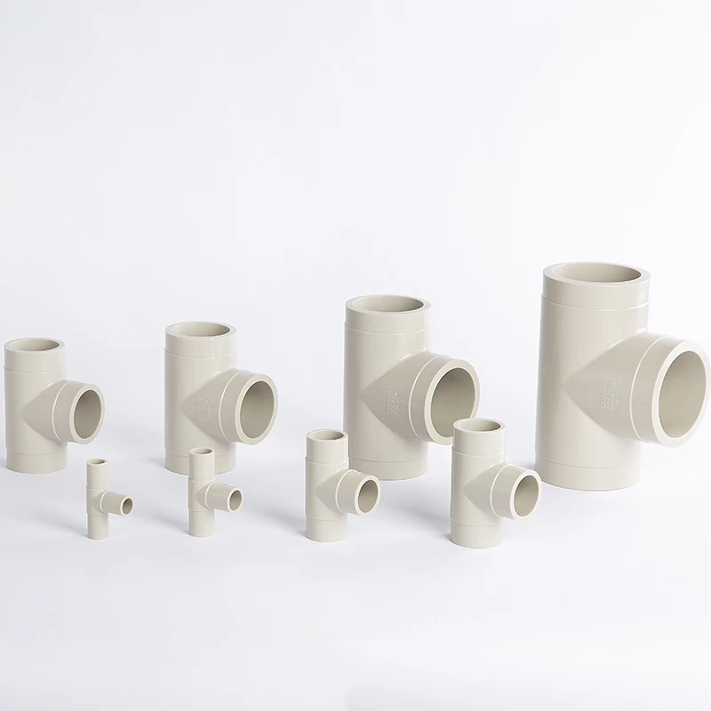 Chinese Supplier 1/2 Inspection Tee Conduit Sch 80 Three Way Plastic PVC Equal Tee Ppr Pipe Fitting for Industrial Water Supply