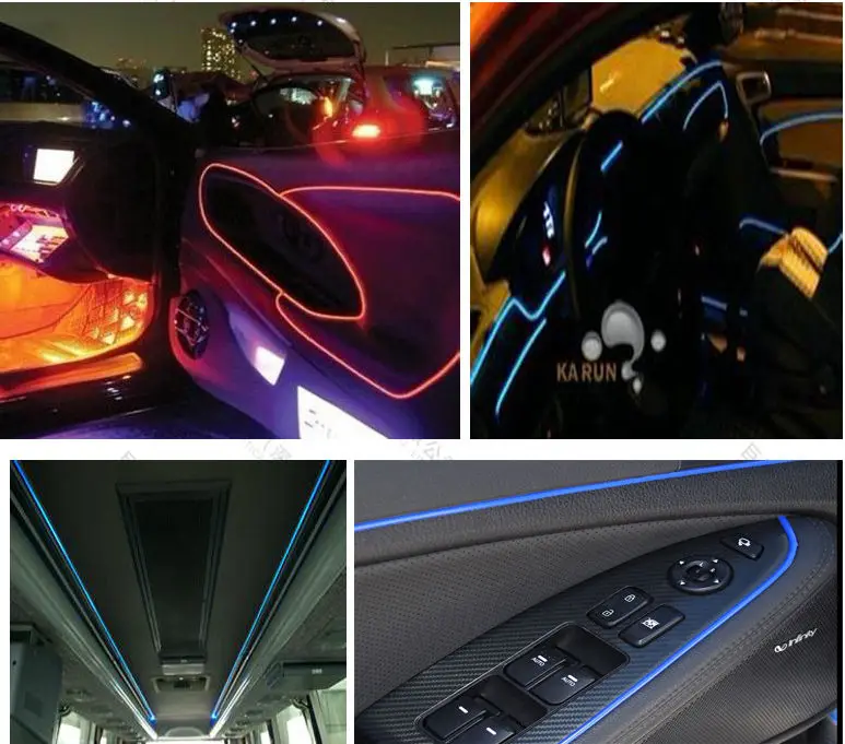 Car Decoration DC 12V PVC Transparent Skin 3Mm P Type High Brightness Plastic Side Glow Fiber Optic
